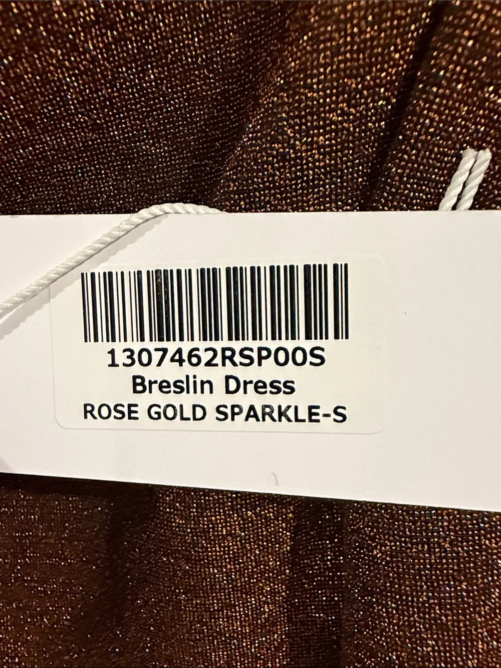 Reformation Breslin Dress in Rose Gold Sparkle, Size S (NWT) - Picture 2 of 5
